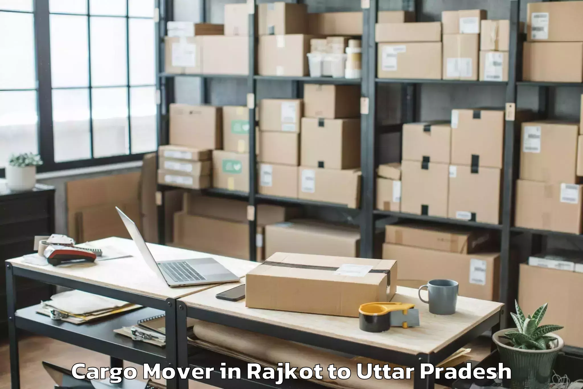 Hassle-Free Rajkot to Pinahat Cargo Mover